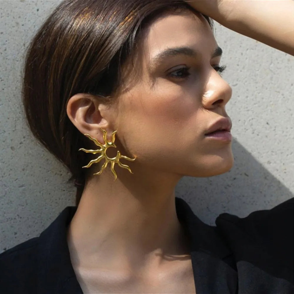 Elegant Sunflower Earrings